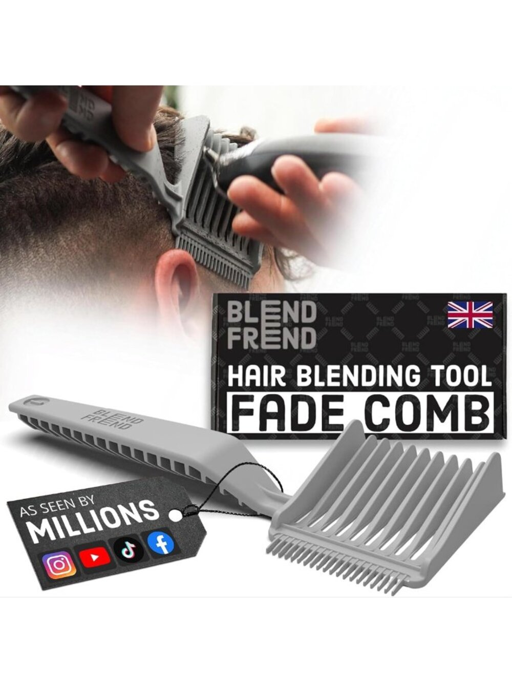 Professional Hair Blending Tool for Seamless Fades & Tapers | Easy DIY Haircuts